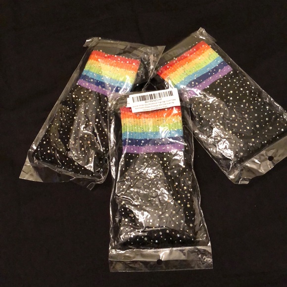 *SOLD*🌈RHINESTONE RAINBOW KNEE HIGHS!!🌈 - Picture 3 of 7